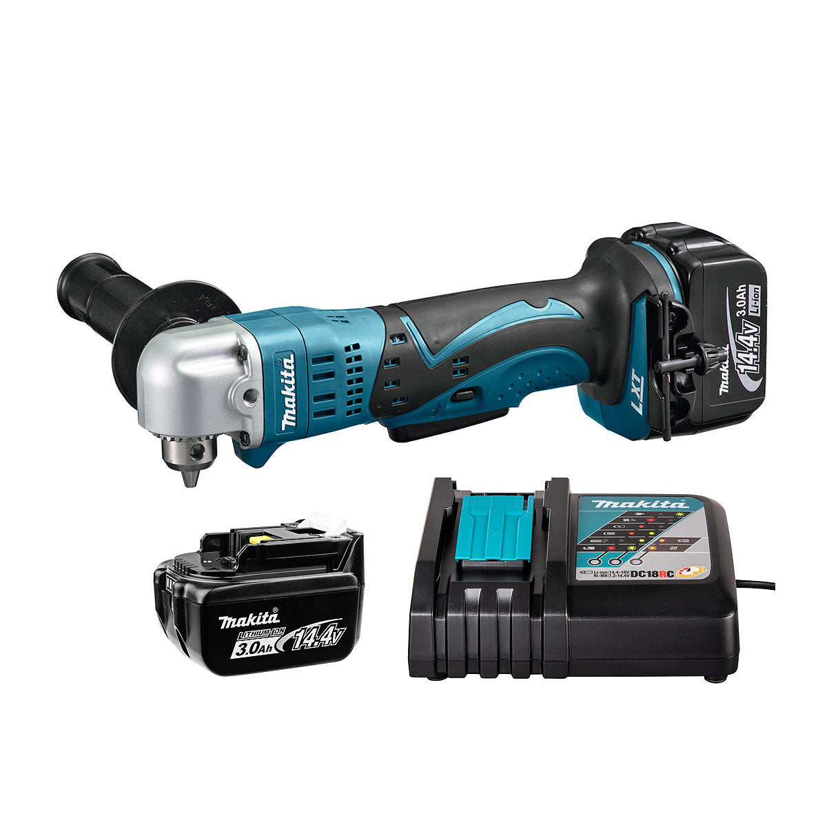 Máy khoan góc Makita DDA340 dùng Pin 14.4V đầu khoan có khóa 10mm