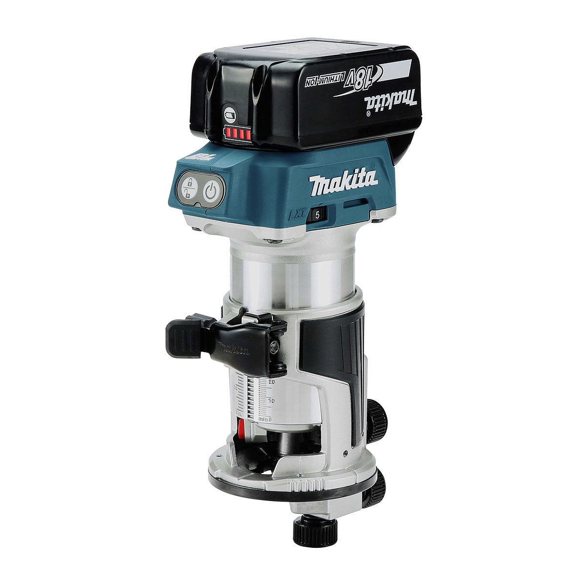 Máy đánh cạnh Makita DRT50 dùng Pin 18V LXT, chấu bóp 6.35mm (1/4 inch), 9.5mm (3/8 inch)