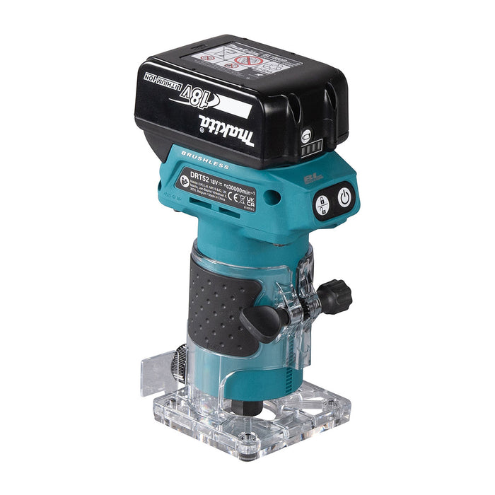 Máy đánh cạnh Makita DRT52 dùng Pin 18V LXT, chấu bóp 6.35mm ( 1/4 inch )