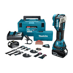DTM52RTJX2: Thân máy + Sạc nhanh DC18RC + 2 pin 5.0Ah(BL1850B) + thùng Makpac số 3 (821551-8)