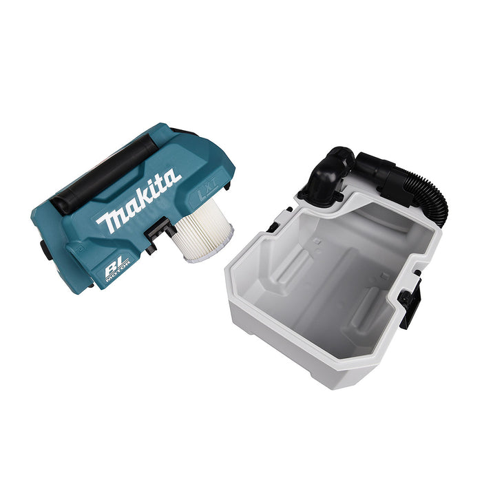 Máy hút bụi Makita DVC750L dùng Pin 18V x2 LXT, dung tích 7.5L, lực hút 6.7kPa, bộ lọc HEPA