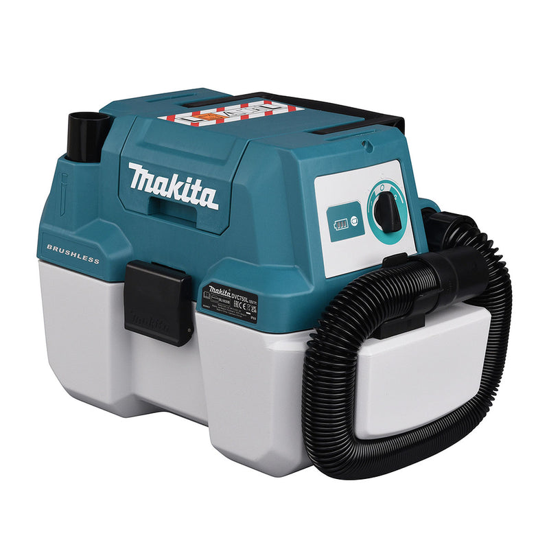 Máy hút bụi Makita DVC750L dùng Pin 18V LXT, dung tích 7.5L, lực hút 6.7kPa, bộ lọc HEPA