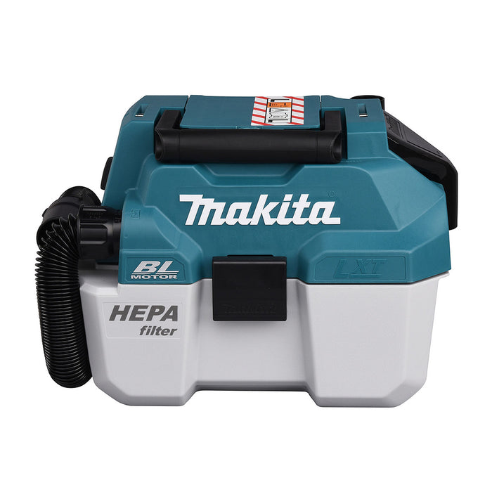 Máy hút bụi Makita DVC750L dùng Pin 18V x2 LXT, dung tích 7.5L, lực hút 6.7kPa, bộ lọc HEPA