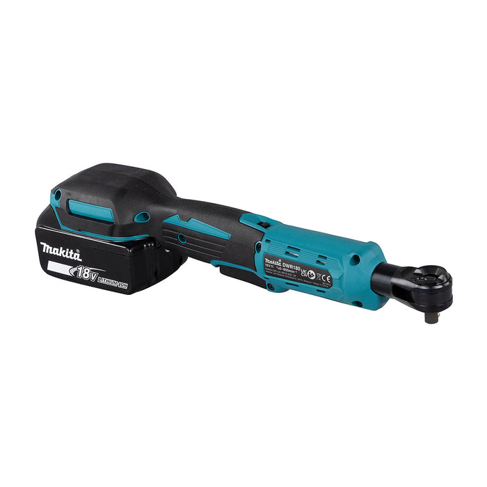 Máy siết bu lông góc Makita DWR180 dùng Pin 18V LXT, dùng được 2 cốt 1/4 inch và 3/8 inch