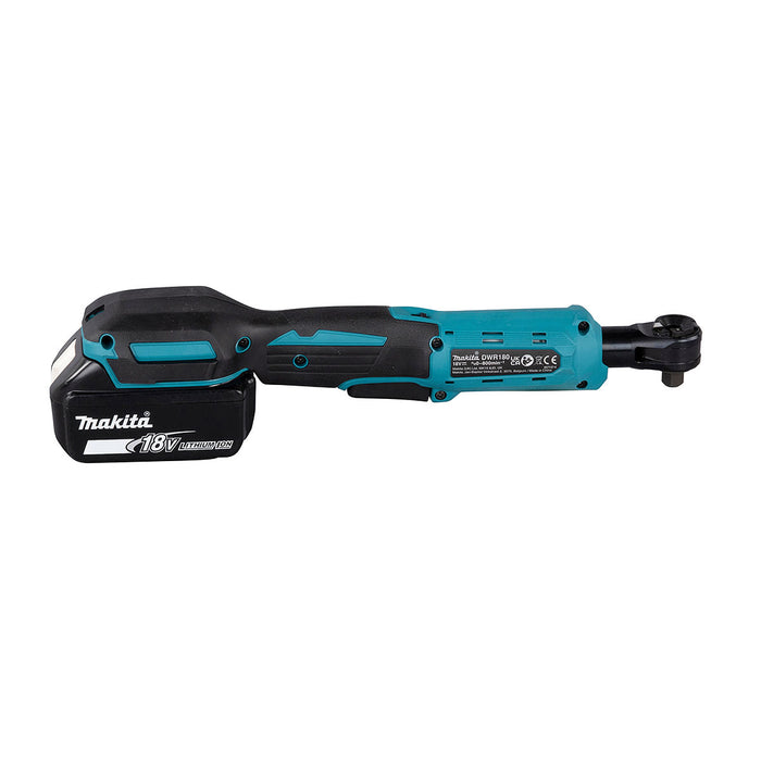 Máy siết bu lông góc Makita DWR180 dùng Pin 18V LXT, dùng được 2 cốt 1/4 inch và 3/8 inch