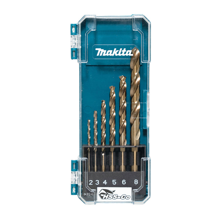 Bộ mũi khoan kim loại hss-co 6pcs/set (2,3,4,5,6,8)mm MAKITA D-75758