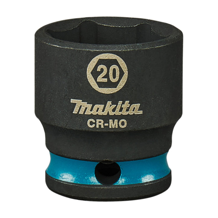 Đầu tuýp cốt 3/8 inch thân ngắn Makita thép Cr-Mo kích thước từ 6mm-22mm, chiều dài 28mm ( Cấp 3 sao )