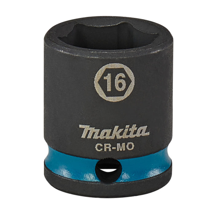 Đầu tuýp cốt 3/8 inch thân ngắn Makita thép Cr-Mo kích thước từ 6mm-22mm, chiều dài 28mm ( Cấp 3 sao )