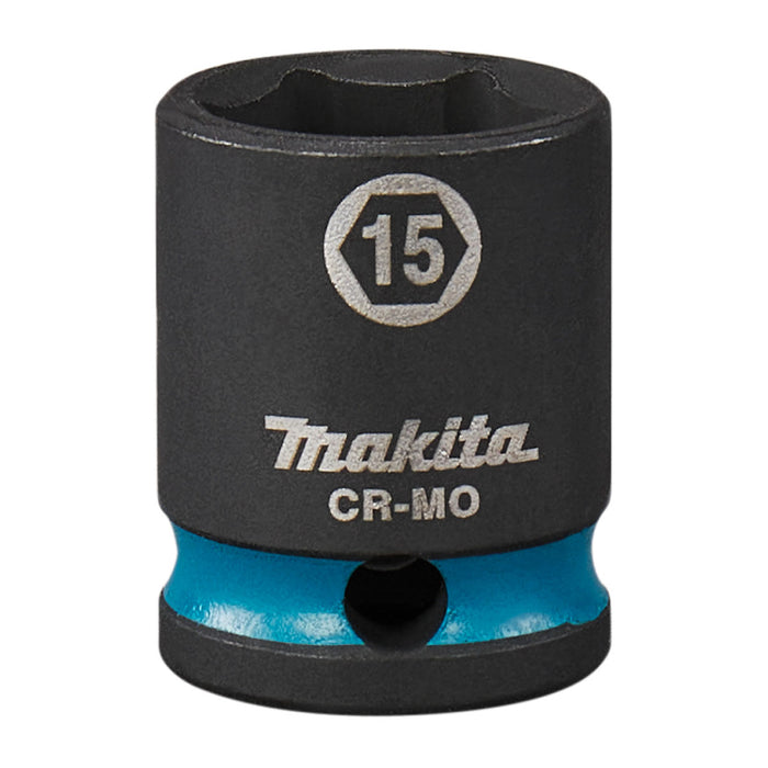 Đầu tuýp cốt 3/8 inch thân ngắn Makita thép Cr-Mo kích thước từ 6mm-22mm, chiều dài 28mm ( Cấp 3 sao )