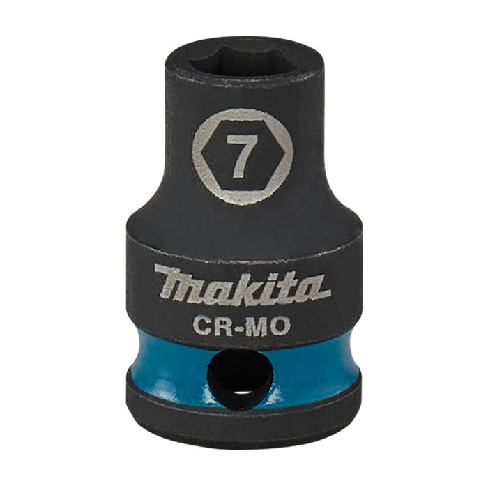 Đầu tuýp cốt 3/8 inch thân ngắn Makita thép Cr-Mo kích thước từ 6mm-22mm, chiều dài 28mm ( Cấp 3 sao )