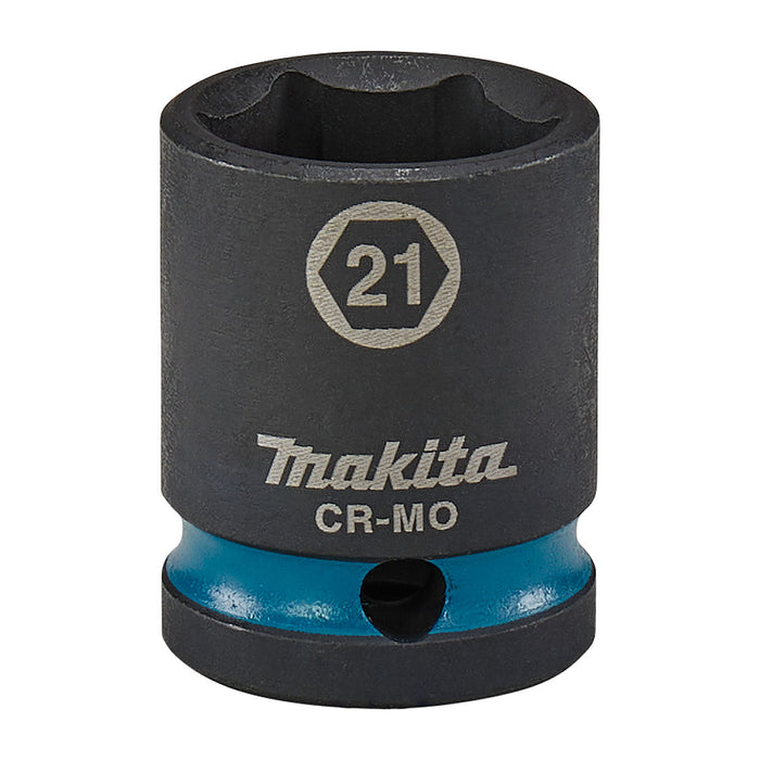 Đầu tuýp cốt 1/2 inch thân ngắn Makita thép Cr-Mo kích thước từ 8mm-32mm, chiều dài 38mm ( Cấp 3 sao )