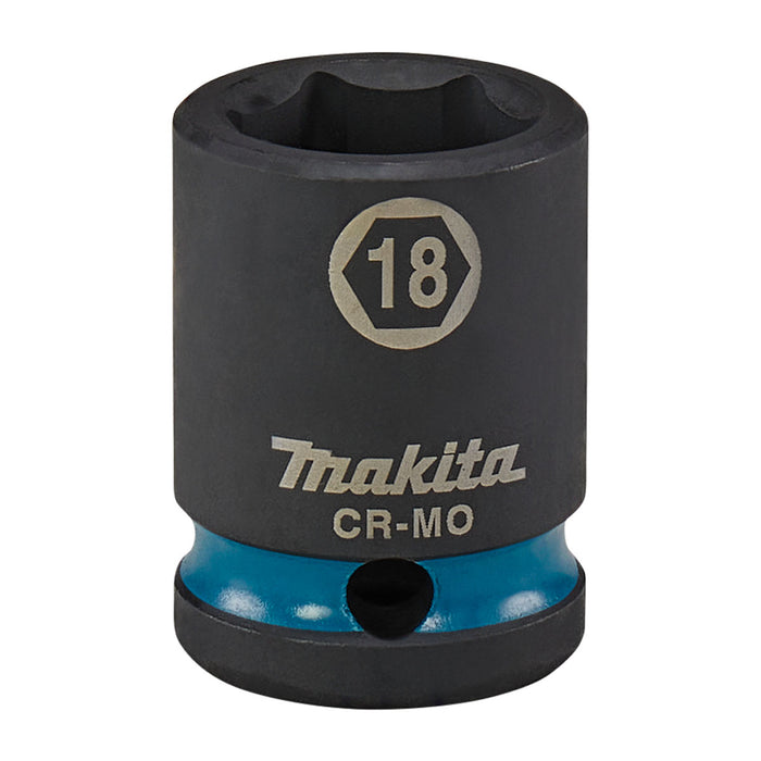 Đầu tuýp cốt 1/2 inch thân ngắn Makita thép Cr-Mo kích thước từ 8mm-32mm, chiều dài 38mm ( Cấp 3 sao )