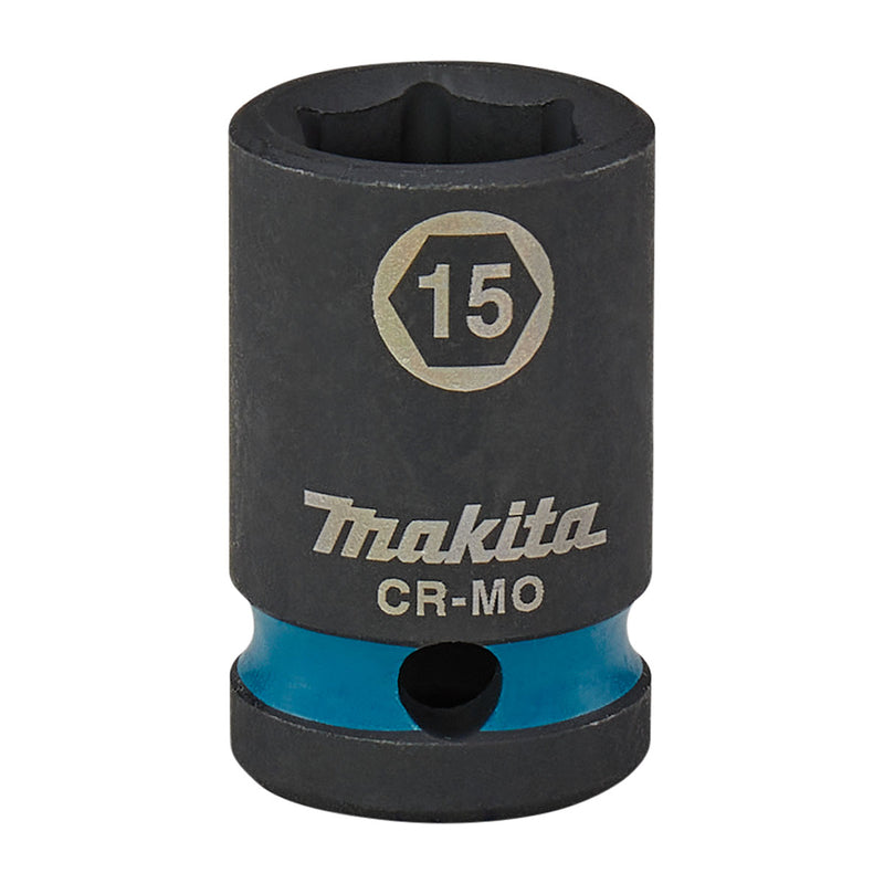 Đầu tuýp cốt 1/2 inch thân ngắn Makita thép Cr-Mo kích thước từ 8mm-32mm, chiều dài 38mm ( Cấp 3 sao )