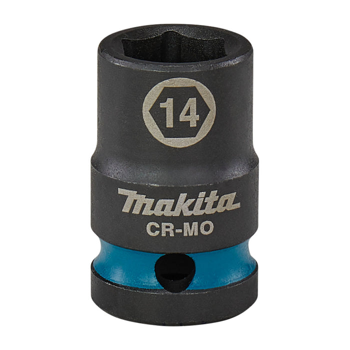 Đầu tuýp cốt 1/2 inch thân ngắn Makita thép Cr-Mo kích thước từ 8mm-32mm, chiều dài 38mm ( Cấp 3 sao )