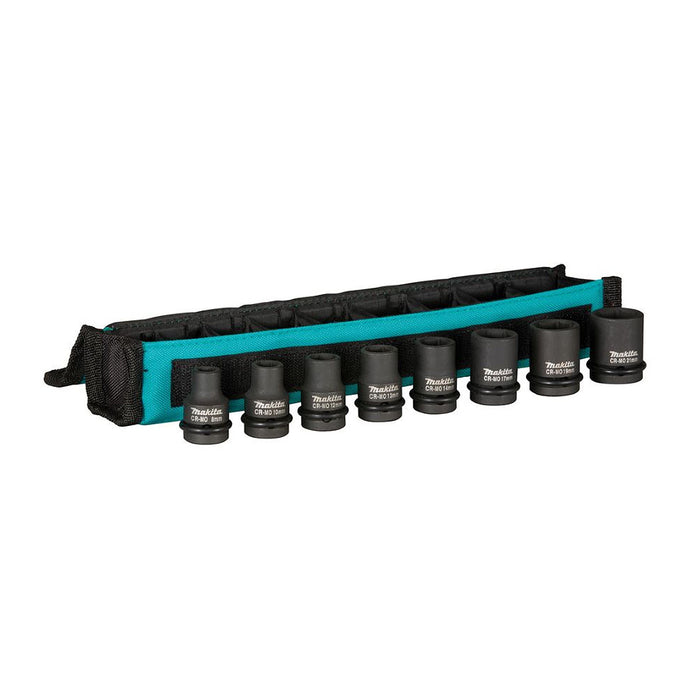 Bộ đầu tuýp 8 chi tiết cốt 1/2 inch Makita E-16601 kích thước từ 8mm-21mm, thép Cr-Mo ( Cấp 3 sao )