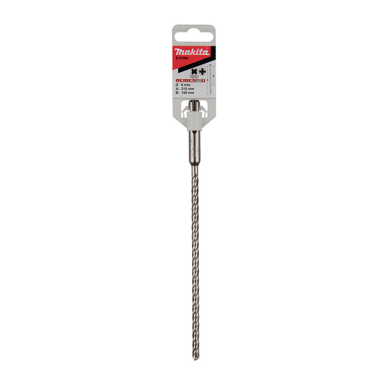 Mũi khoan bê tông TCT Nemesis II Makita đuôi gài SDS-Plus đường kính mũi từ 5mm-8mm ( Cấp 5 sao )