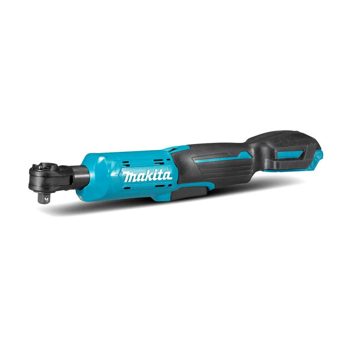 Máy siết bu lông góc xuyên tâm Makita WR100D dùng Pin 12Vmax CXT, dùng được 2 cốt 3/8 inch và 1/4 inch