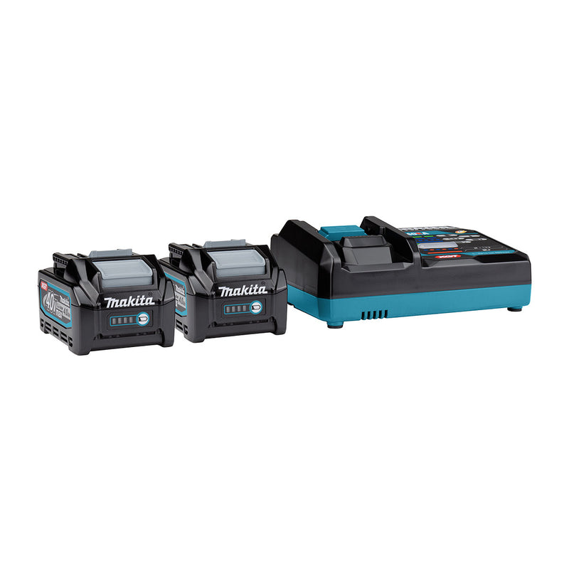 Bộ 2 Pin 40Vmax XGT 4.0Ah kèm sạc nhanh DC40RA và thùng Makpac số 1 Makita MKP1G002 (mã số 191J97-1)