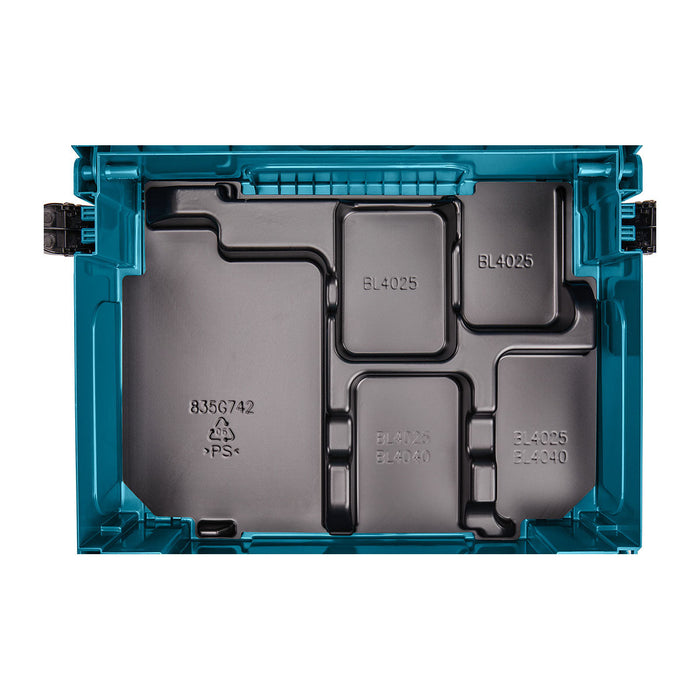 Bộ 2 Pin 40Vmax XGT 2.0Ah kèm sạc tiêu chuẩn DC40RC và thùng Makpac số 1 Makita PSKG1 (mã số 191V15-1)