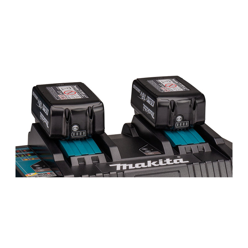 Bộ 4 Pin 18V LXT 6.0Ah kèm sạc nhanh 2 cổng DC18RD và thùng Makpac số 3 Makita MKP3PG184 (mã số 198091-4)