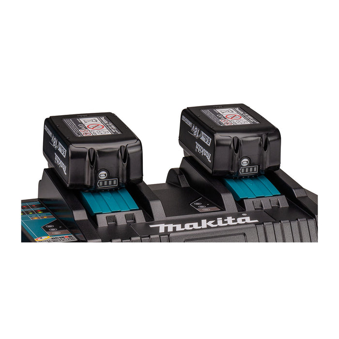 Bộ 4 Pin 18V LXT 6.0Ah kèm sạc nhanh 2 cổng DC18RD và thùng Makpac số 3 Makita MKP3PG184 (mã số 198091-4)