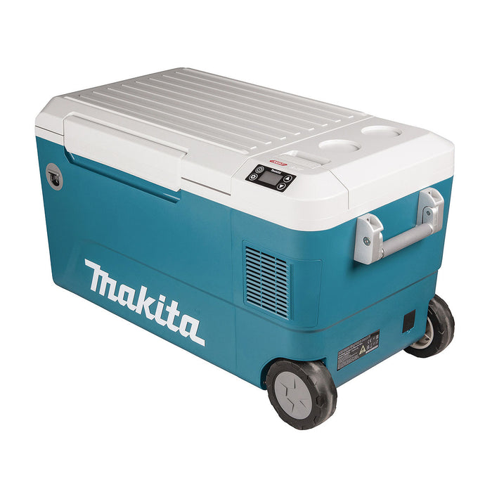 Thùng làm lạnh và giử ấm Makita CW002G dùng được với Pin 40Vmax XGT, 18V LXT hoặc dùng điện 220V/AC dung tích 50 Lít