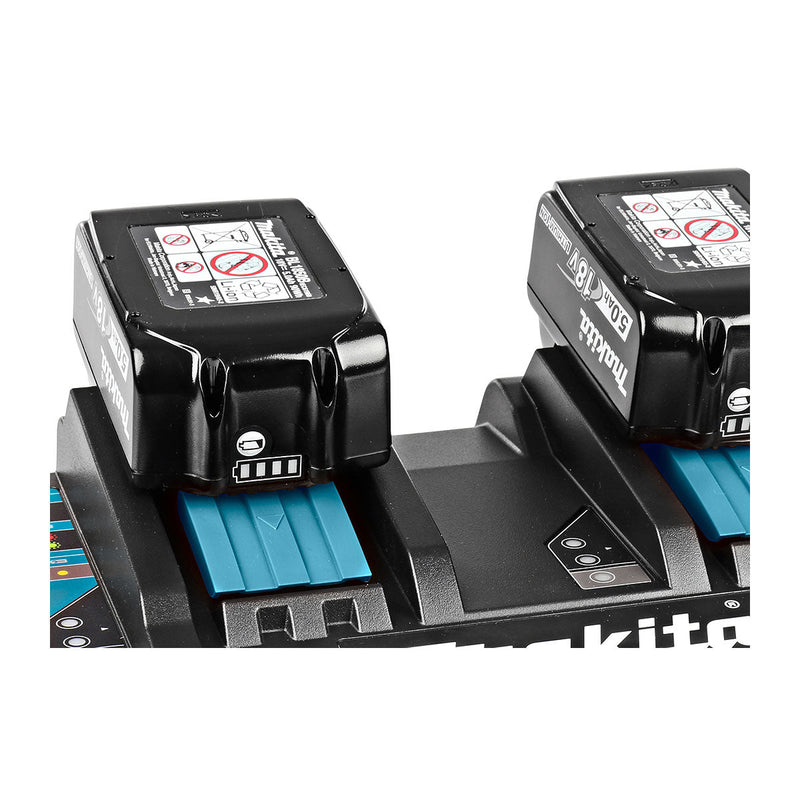 Đế sạc nhanh 2 cổng Makita DC18RD dùng cho Pin 18V LXT và Pin 14.4V mã số 630D94-1 ( Đế sạc nhập theo combo )