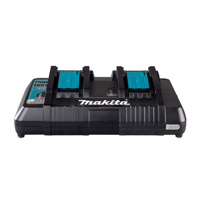 Đế sạc nhanh 2 cổng Makita DC18RD dùng cho Pin 18V LXT và Pin 14.4V mã số 630D94-1 ( Đế sạc nhập theo combo )