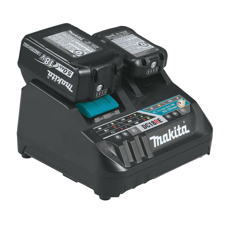 Đế sạc nhanh Makita DC18RE dùng được cho cả Pin 18V LXT, Pin 14.4V và Pin 12Vmax CXT mã số 198444-7