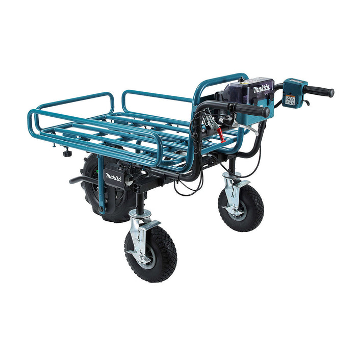 Xe đẩy hàng hóa Makita DCU180 dùng Pin 18V x2 LXT, dạng xe 3 bánh, tải trọng 130kg