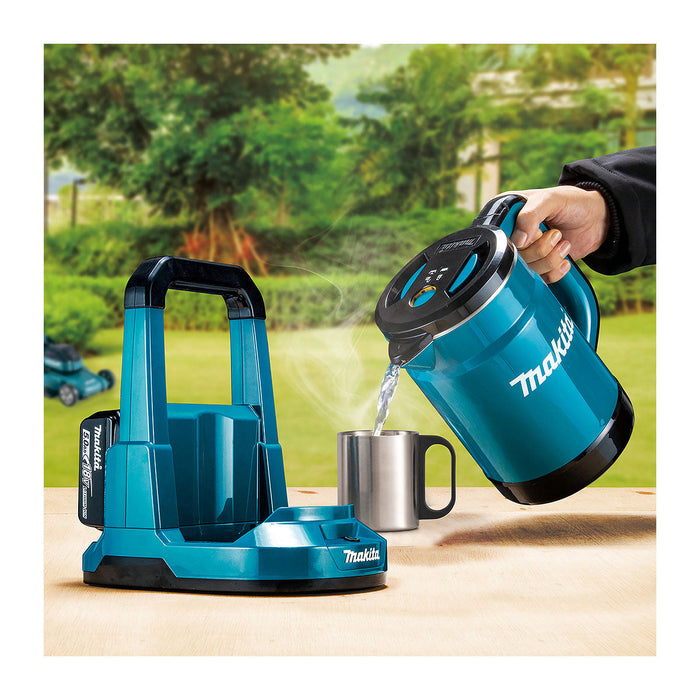 Ấm đun nước Makita DKT360 dùng pin 18V x2 LXT, dung tích 800mL