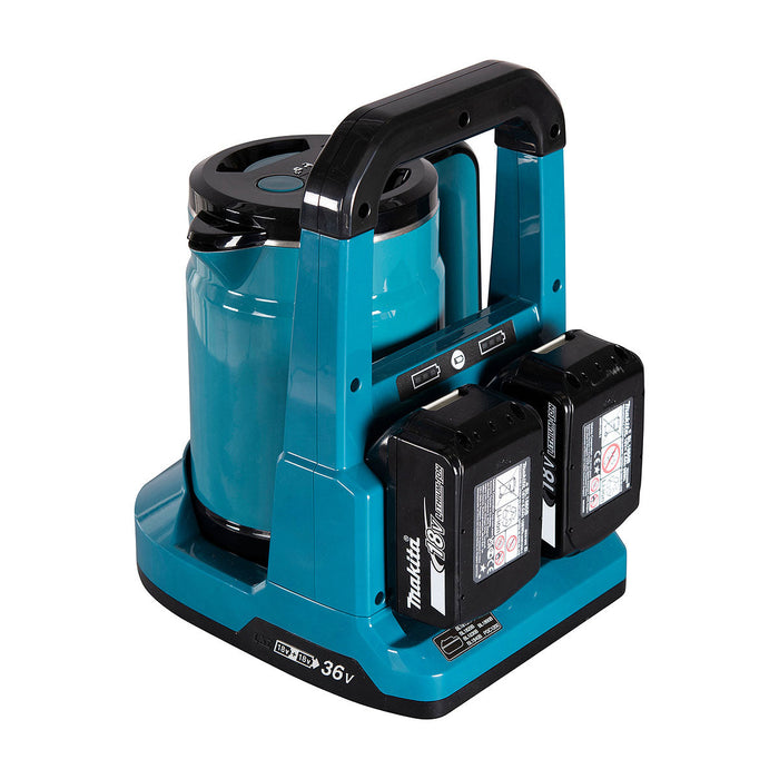 Ấm đun nước Makita DKT360 dùng pin 18V x2 LXT, dung tích 800mL