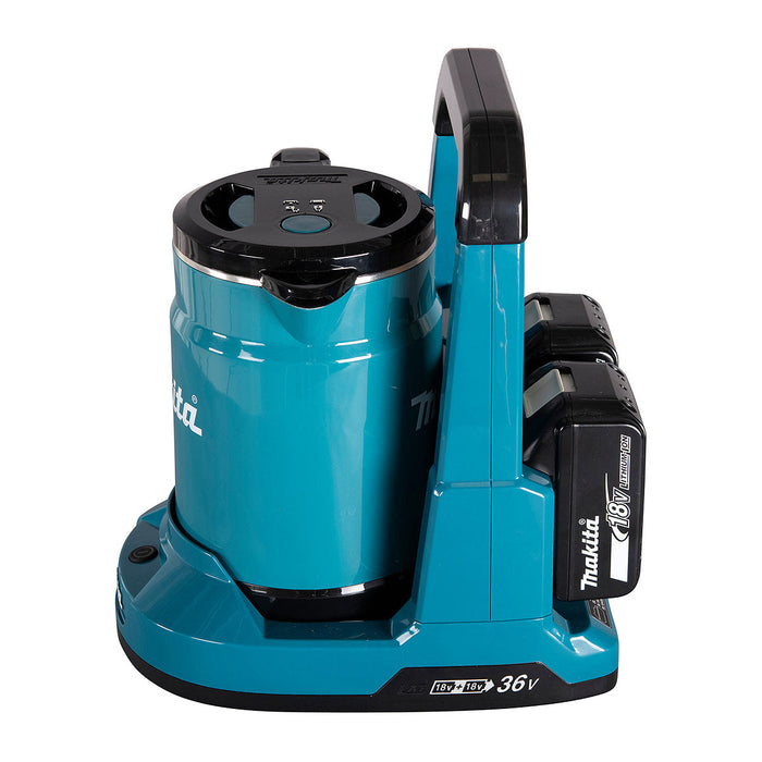 Ấm đun nước Makita DKT360 dùng pin 18V x2 LXT, dung tích 800mL