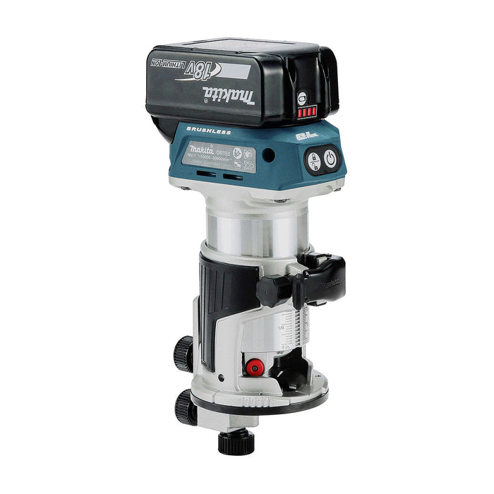 Máy đánh cạnh Makita DRT50 dùng Pin 18V LXT, chấu bóp 6.35mm (1/4 inch), 9.5mm (3/8 inch)