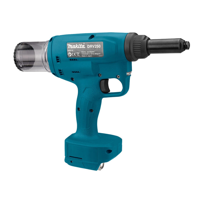 Máy tán đinh ri vê Makita DRV250 dùng Pin 18V LXT, lực kéo 20kN