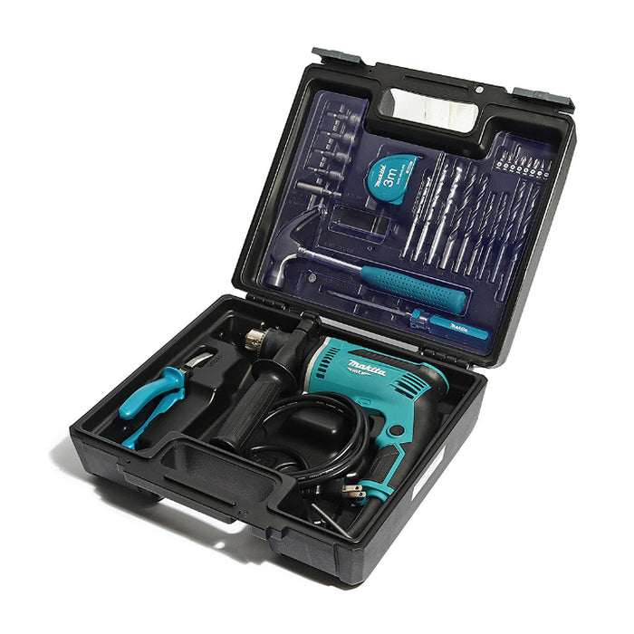 Bộ dụng cụ máy khoan búa M8100B công suất 710W và 26 phụ kiện Makita M8100KX2B (MT814KSP)