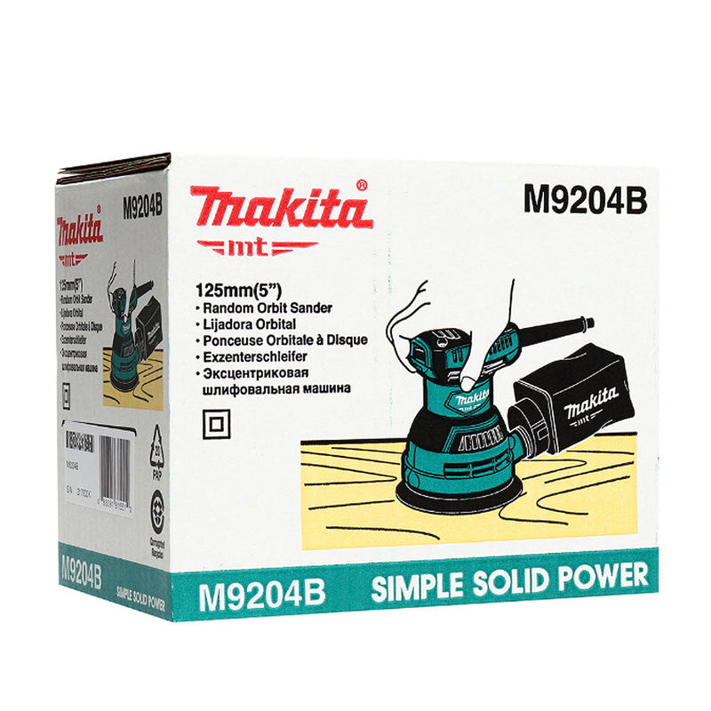 Máy chà nhám quỹ đạo tròn Makita M9204B (MT924) công suất 240W, kích thước đế 123mm