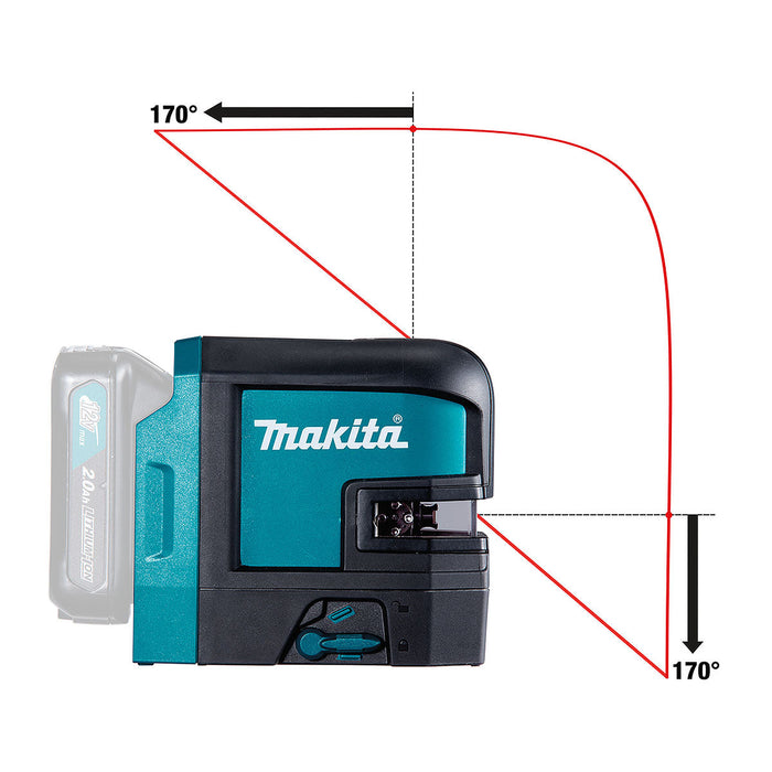 Máy cần mực Laser 2 tia Makita SK106 dùng Pin 12Vmax CXT, phạm vi đo 25m