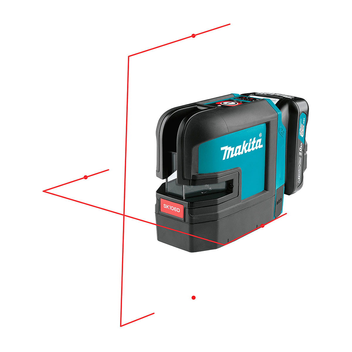 Máy cần mực Laser 2 tia Makita SK106 dùng Pin 12Vmax CXT, phạm vi đo 25m