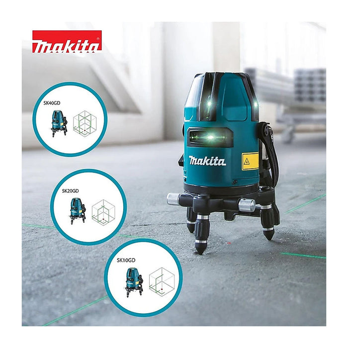 Máy cân mực Laser 2 tia xanh Makita SK10GD dùng Pin 12Vmax CXT