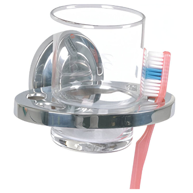 Kệ ly tích hợp lỗ treo bàn chải đánh răng Naphaco NC5104 chất liệu Inox 304 cao cấp