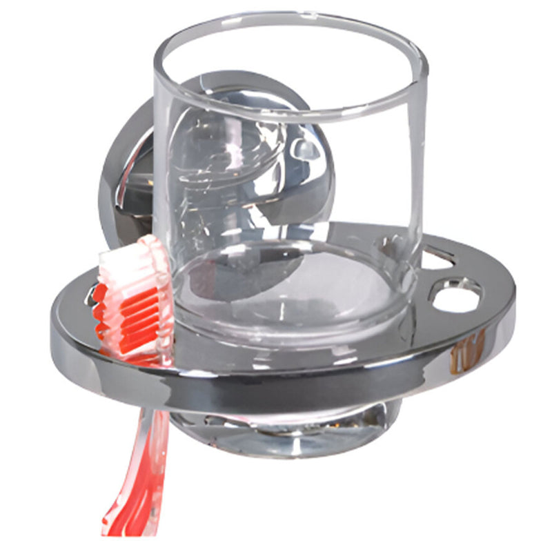 Kệ ly tích hợp lỗ treo bàn chải đánh răng Naphaco NC5204 chất liệu Inox 304 cao cấp