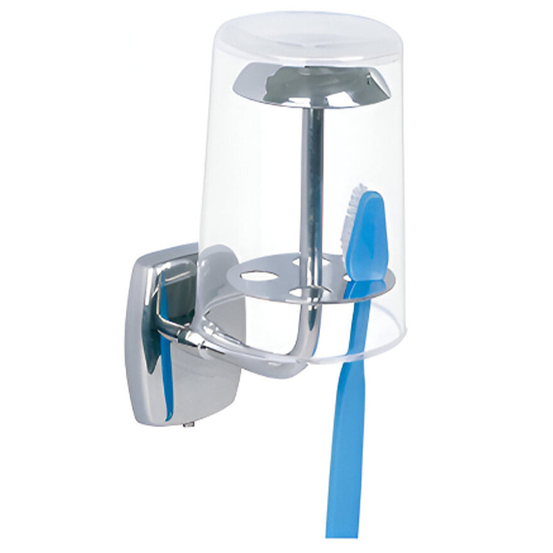 Kệ ly tích hợp lỗ treo bàn chải đánh răng Naphaco NC8104BC chất liệu Inox 304 cao cấp