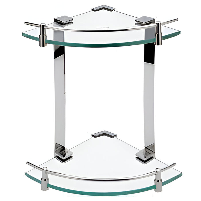 Kệ góc tầng, mặt đế bằng kính cường lực Naphaco NC9201 chất liệu Inox 304 cao cấp