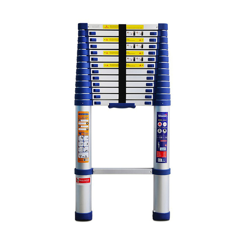 Thang nhôm rút đơn Nikawa NK, chiều cao tối đa từ 3.2m ~ 5.8m, số bậc thang từ 11 bậc ~ 15 bậc