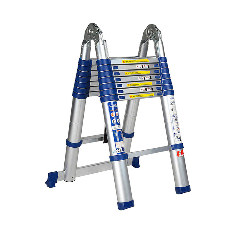 Thang nhôm rút đôi chữ A Nikawa NK AI, chiều cao tối đa chữ A từ 1.85m ~ 2.76m