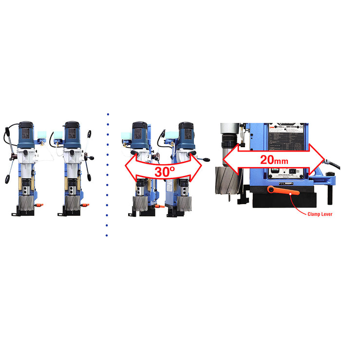 Máy khoan từ Nitto Kohki ATRA ACE ARA-100A công suất 1800W, đường kính lỗ khoan tối đa 100mm, thép tấm dày 75mm