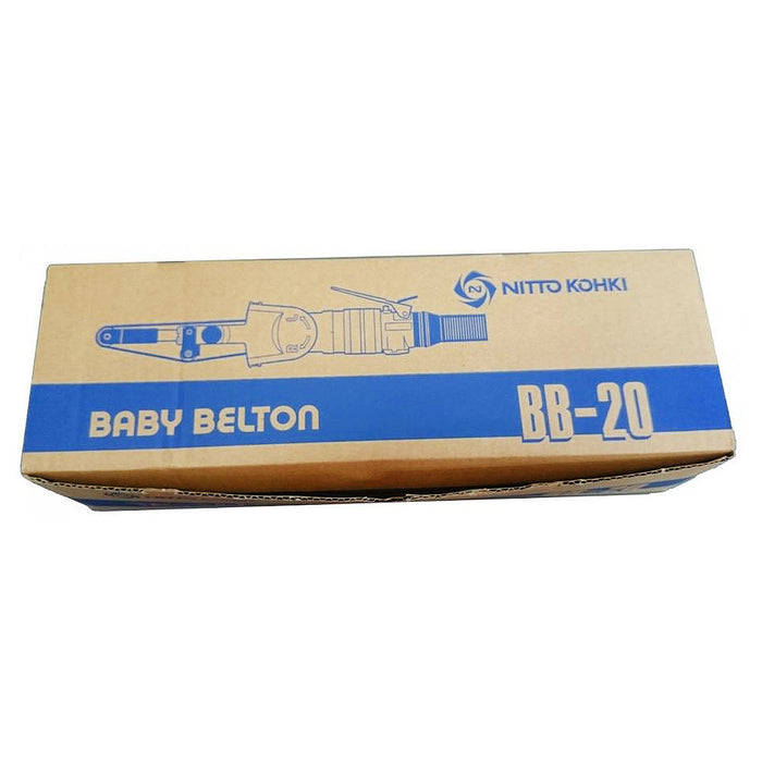 Máy chà nhám băng mini dùng khí nén Nitto Kohki BB-20 chiều dài dây băng 330mm x 20mm