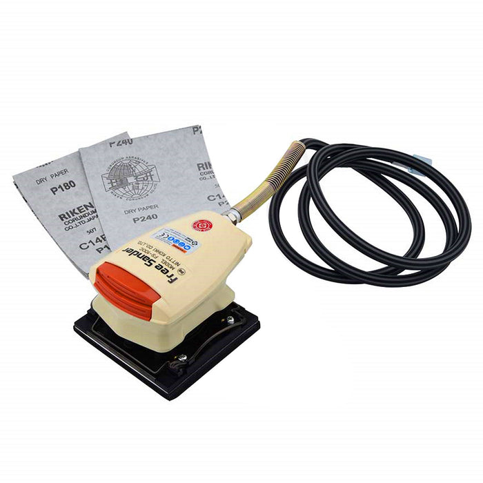 Máy chà nhám rung, dùng khí nén Nitto Kohki FS-100C kích thước đế nhám 110 x 100mm