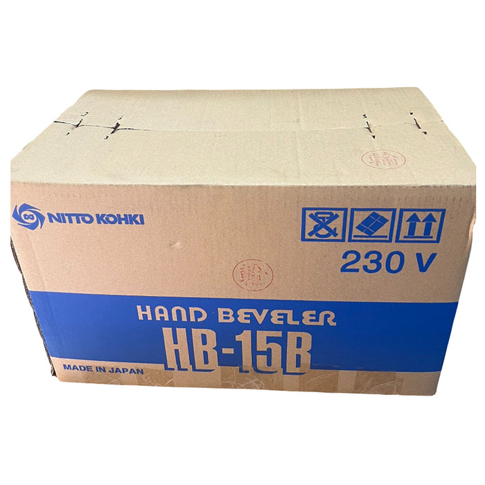 Máy vát mép kim loại Nitto Kohki HB-15B công suất 910W, vát mép tối đa 15mm, góc vát 15° - 45°